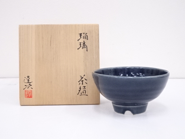 加藤達次造　瑠璃茶碗